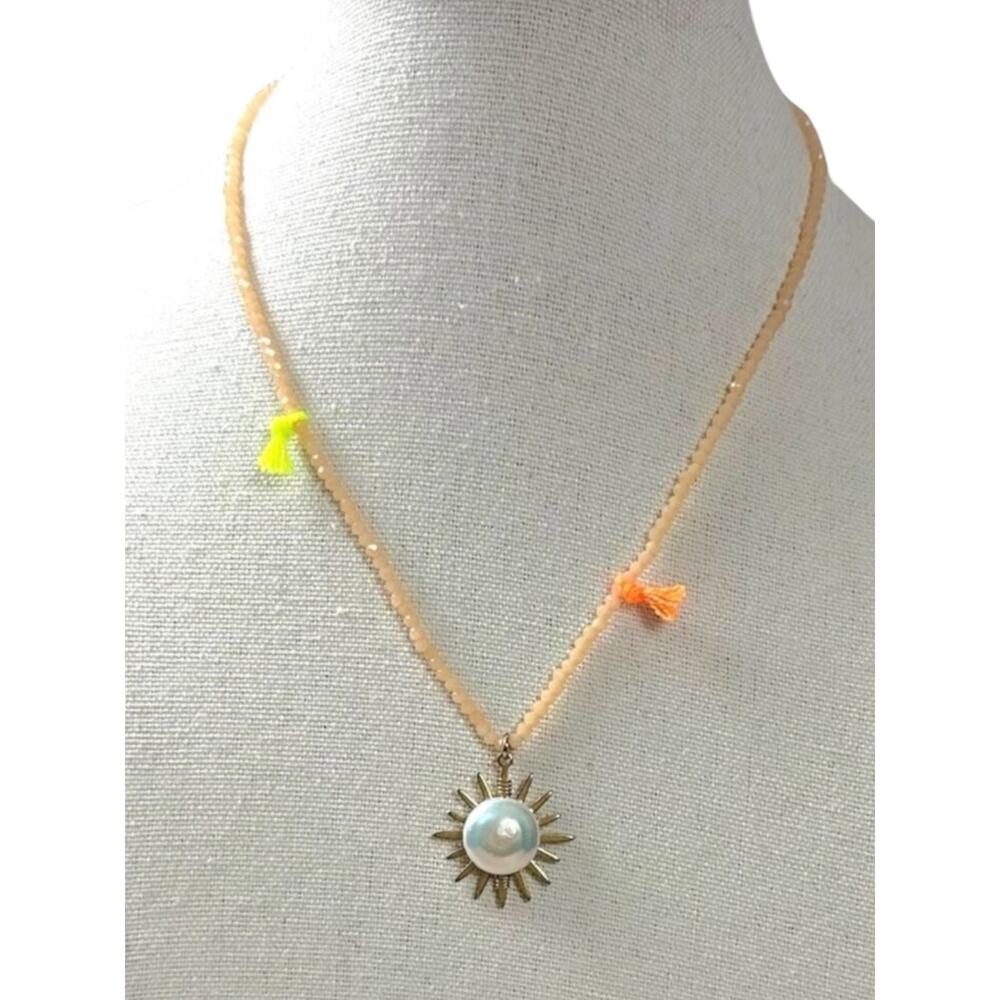 Free People Ariana Ost Sunlight Choker in Citrine NWT Sun Charm Bohemian Dainty - Picture 6 of 11